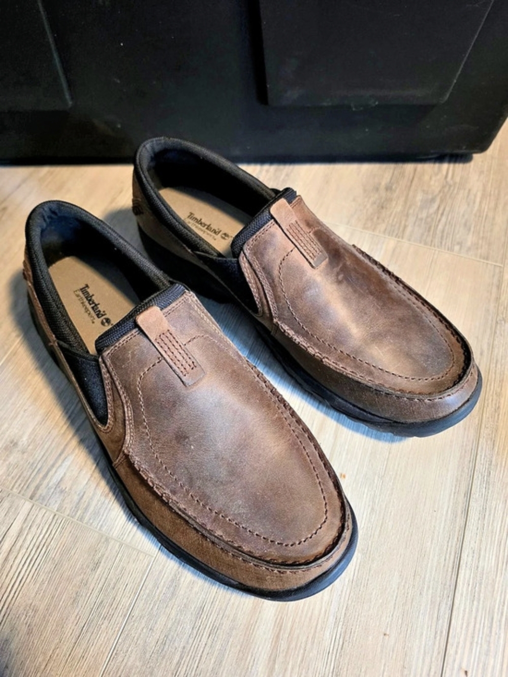Timberland Earthkeepers Cupsole Slip On Leather Loafers Brown & Black US 12